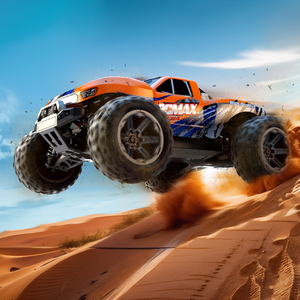 Voiture télécommandée 4x4 Monster Truck 2,4 GHz à l'échelle 1:14 avec moteur à couple élevé RS390, phares LED et barre <span class=keywords><strong>de</strong></span> roulement - Product Image 6