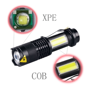 Mini linterna <span class=keywords><strong>de</strong></span> lúmenes altos 3 modos 3W COB linterna impermeable aleación <span class=keywords><strong>de</strong></span> <span class=keywords><strong>aluminio</strong></span> cuerpo seco batería Clip bolsillo característica - Product Image 2