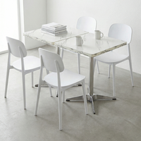 Table et chaises de salle à manger de style simple, table ronde en contreplaqué de 60 cm, dimensions et couleurs personnalisables