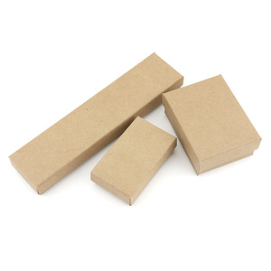 Boîte à bijoux en papier Kraft Kraft carré, coffret d'emballage pour boucles d'oreille, Bracelet, bague, collier, cadeaux - Product Image 5