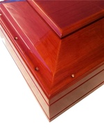 Ataúd/Urna Funeraria de Madera Sólida Biodegradable de Estilo Europeo Alemán, Madera de Juniper y Paulownia, Capacidad de 220 Pulgadas Cúbicas, 1 Año