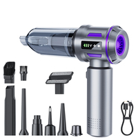 Mini aspirateur sans fil 18000Pa, souffleur d'air, dépoussiéreur portable sans fil, aspirateur à main pour voiture, maison, bureau, clavier, poils d'animaux