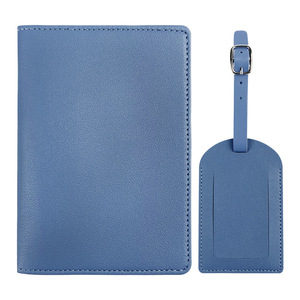 Ensemble de porte-passeport de voyage personnalisé en cuir PU, porte-passeport et étiquette de bagage personnalisés - Product Image 6