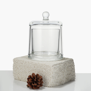 Bocaux à bougies en verre transparent en forme de <span class=keywords><strong>cloche</strong></span> de 10 oz (300 ml) avec couvercles en verre en forme de dôme, luxe - Product Image 5