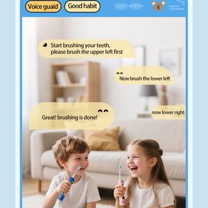 <span class=keywords><strong>Cepillo</strong></span> de Dientes Eléctrico Inteligente con Guía de Voz A9-<span class=keywords><strong>pro</strong></span> para Niños, Resistente al Agua IPX7, Cabezal de <span class=keywords><strong>Cepillo</strong></span> Suave Recubierto de PTE - 3 Ajustes de Limpieza - Product Image 3