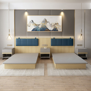 Juego de Muebles de Dormitorio de <span class=keywords><strong>Hotel</strong></span> de Lujo de 5 Estrellas, Estilo Italiano Moderno, de Madera Sólida, Personalizado para Apartamentos, Villas y Escuelas - Product Image 5