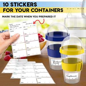 Venta al por Mayor de Frascos Herméticos S266 de Gran Capacidad para Leche, Cereales, Frutas, Avena, con Tapas y Cucharas - Product Image 2