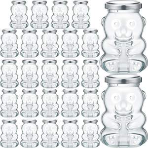 Bouteille en verre de miel de qualité alimentaire 250ml 350ml 400ml/bouteille vide en forme d'ours en peluche d'emballage de miel à presser vente en gros - Product Image 1