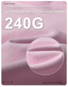 High Quality 240g Drop Shoulder Solid Tees Blank for Printing Bulk Wholesale Custom Men's <strong>T</strong>-<strong>shirts</strong> - Product Image 4