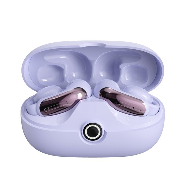 IPX7 Waterproof TWS Wireless Earbuds with LED Indicator for 5.4 ENC Noise Cancellation-Purple/Black/White Sports Earbuds