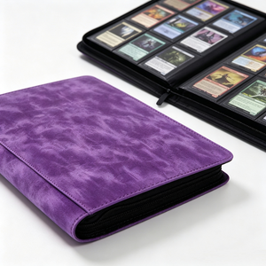 Popular Customized PU Leather 9-Pocket Card Binder with Zipper Closure for Business Card Collection - Product Image 4