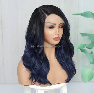 Nouveauté Perruques Lace Front synthétiques de haute qualité, couleur <span class=keywords><strong>Jazz</strong></span> ondulée naturelle, vente en gros de dentelle transparente bon marché - Product Image 2