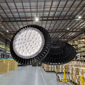 Lampu industri 100W 150W 200W tegangan lebar Led Ufo industri lampu Teluk tinggi untuk lampu garasi gudang bengkel