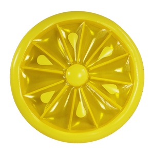Bouée de piscine gonflable en PVC en forme de citron 155*25 CM, couleur jaune, pour les fêtes estivales et le plaisir aquatique - Product Image 1