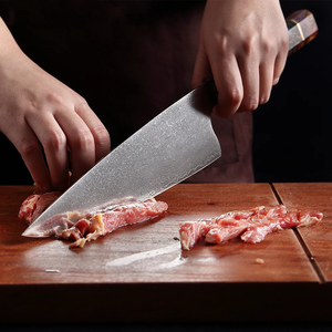 <span class=keywords><strong>Cuchillo</strong></span> de matanza de acero de Damasco de 8 pulgadas, <span class=keywords><strong>cuchillo</strong></span> de Chef <span class=keywords><strong>grande</strong></span>, cocina afilada, rebanar, picar <span class=keywords><strong>carne</strong></span>, filetes <span class=keywords><strong>para</strong></span> <span class=keywords><strong>cortar</strong></span>, utilidad Full Tang - Product Image 6