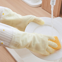 Gants de cuisine réutilisables en PVC imperméables et durables pour la vaisselle et la lessive-Vente d'usine pour un usage domestique