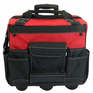Heavy Duty 600D Polyester Bánh Công Cụ Trường Hợp 18 Inch Cán Công Cụ Tote Túi Công Cụ Xe Đẩy Túi Công Cụ - Product Image 4