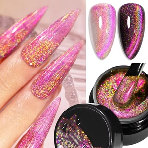 Esmalte de Uñas Magnético Rosa Brillante Efecto Ojo de Gato, Gel Láser Colorido, Holográfico Plateado Semipermanente - Product Image 3