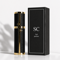 Flacon de parfum miniature vide de 5 ml et 10 ml, vaporisateur de parfum portable avec étui en cuir grainé