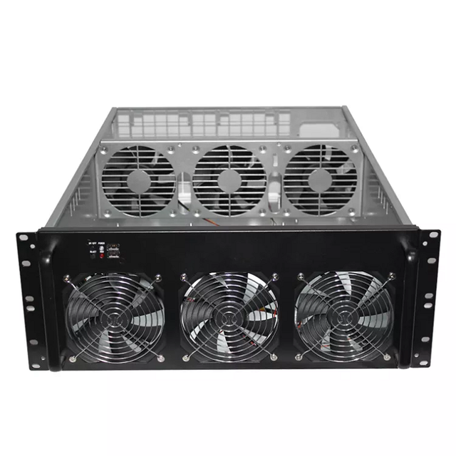 Stocked 4u Rackmount 6gpu 8gpu System Case Gpu Server Case With 8 Fans Support Atx Power Supply
