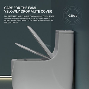 Set di <span class=keywords><strong>WC</strong></span> Moderno di Design da 58CM, Sanitari di Alta Qualità con Scarico Sifonico per Bagno e Hotel - Product Image 4