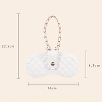 Étui à lunettes de soleil en cuir PU style écossais personnalisé avec logo, pochette portable de luxe pour femmes, idéal pour les voyages