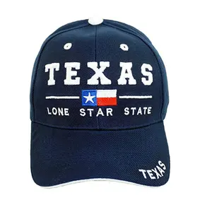 Индивидуальный сувенир, новейший мультяшный вышитый логотип, США, Национальный флаг Техаса, дешевая бейсбольная Спортивная уличная Кепка, шапки