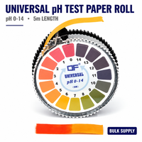 Bandelettes de test de pH universelles en rouleau de 5 m pour usage en laboratoire, plage de mesure du pH de 0 à 14