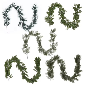 Guirnalda Navideña de Pino Artificial de 200 cm, Suave al Tacto, para Interiores y Exteriores, Decoración Festiva para el Hogar, Guirnalda Verde Artificial - Product Image 1