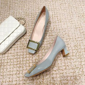 Sandales plates vintage 7CM/5CM/2CM, chaussures de bureau, talons métalliques pour femmes 2024 - Product Image 3