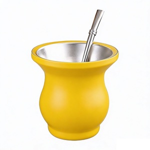 Vente en gros de gobelets à yerba mate en acier inoxydable à double paroi de 300 ml, en acier inoxydable 18/8 - Product Image 5