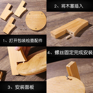 Supporto per bottiglie di vino in legno di bambù, vassoio per teiera, porta vasi, supporto per acquario, portabottiglie, mensola quadrata per fiori - Product Image 4