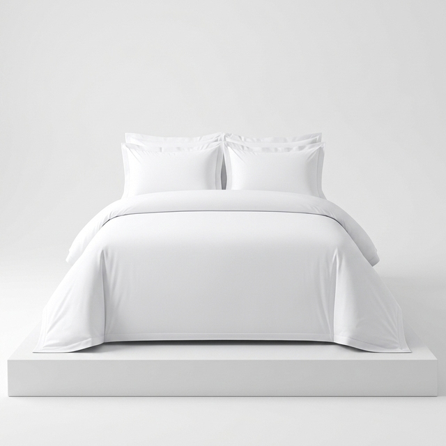 Soft Breathable High Grade 100 Cotton Sateen White Bedsheets Hotel Luxury 5 Star Hotel Bedding Set