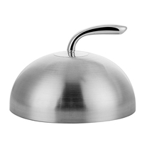 Cloche alimentaire en acier inoxydable doré écologique avec poignée décorative BGM.FOX pour hôtels et restaurants (vente en gros)