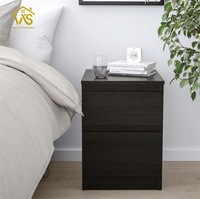 Table de chevet intelligente avec coffre-fort dissimulé, serrure RFID, 2 tiroirs de rangement, armoire de sécurité pour chambre à coucher et hôtel