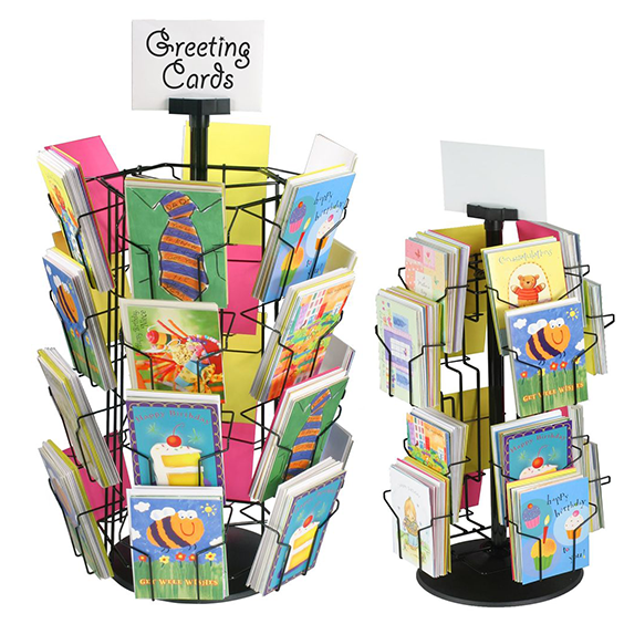 Apache Factory Customized Metal Rotating Greeting Card Display Rack for Shop Display