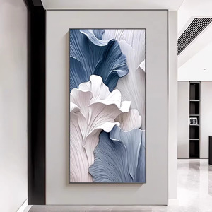 Peinture à l'huile abstraite moderne sur toile, cadre noir, décoration murale rectangulaire pour couloir, face à la porte - Product Image 3