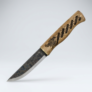 Cuchillo Vikingo Seax de Acero con Alto Contenido de Carbono, Grabado a Mano, con Mango de Cuero, de Grado Industrial, para Campismo, Caza y Actividades al Aire Libre, OEM - Product Image 3