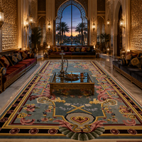 Tapis de salon moderne abstrait tufté à la main sur mesure, tapis d'intérieur de luxe pour villa et majlis, tapis arabes personnalisés