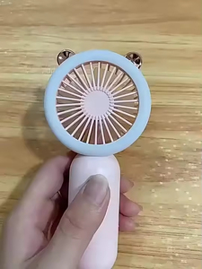 New Hand Mini Fan Night Light USB Electric Handheld Desktop Rechargeable <b>Small</b> Cooling Fan Portable with Lithium Battery - Product Image 2