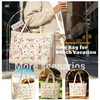Sac fourre-tout polyvalent en EVA à large ouverture, léger, sac à bandoulière portable, sac à main étanche, sac de plage en silicone avec logo personnalisé