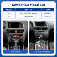 Pour Audi Q5 2009-2017, écran CarPlay sans fil haute définition, résolution 1920x720, radio navigation, écran basé sur Linux