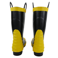 Chaussures de sécurité à semelle en acier à embout en acier de haute qualité bottes de sécurité incendie de pompier pour toutes les saisons-caoutchouc été hiver printemps automne