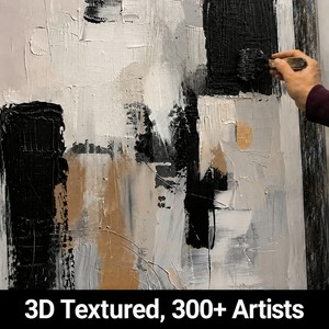 Grande Quadro Astratto Contemporaneo Beige Dipinto a Mano su Tela con Cornice per Arredamento Soggiorno Direttamente dalla Fabbrica - Product Image 3