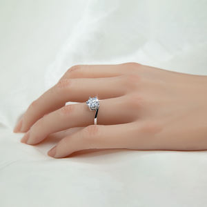 经典复古2ct D莫桑石接龙戒指金6叉925银扭臂结婚订婚周年礼物 - Product Image 6