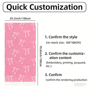 <span class=keywords><strong>Serviette</strong></span> <span class=keywords><strong>de</strong></span> plage turque d'été personnalisée en coton rayé jacquard sans sable avec nœud papillon - Product Image 2