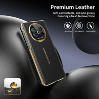 Étui de téléphone en cuir PU de luxe avec rabat magnétique pour Mate X5/X6, avec charge sans fil et design antichoc