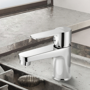 Robinet de lavabo bas à levier unique, corps en laiton, montage sur plan, mitigeur bas eau froide et chaude, cartouche céramique G3/8 - Product Image 2