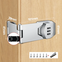 Serrure à combinaison sans clé en zinc, 3 chiffres, pour meubles, installation facile, chambre, salle de bain, hôtel, usage européen