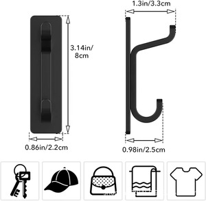 Crochets adhésifs en acier inoxydable pour serviettes, vêtements et peignoirs – Idéal pour salle de bain et toilettes - Product Image 5